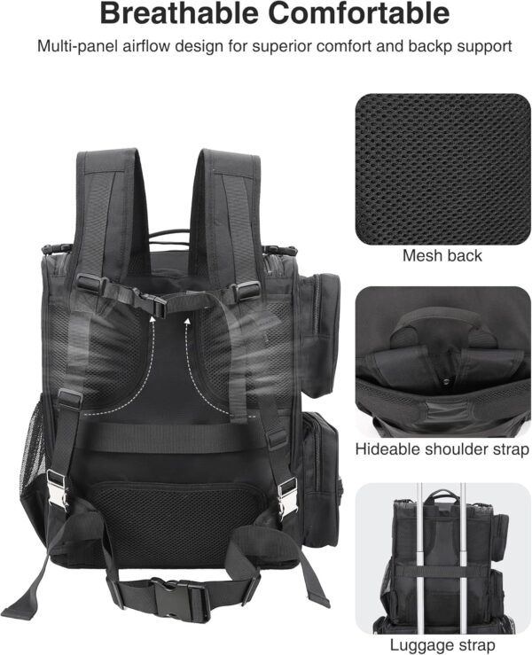 Relavel Hair Tools Travel Bag Hair Stylist Backpack Hairdresser Cosmetology Bag - Image 6