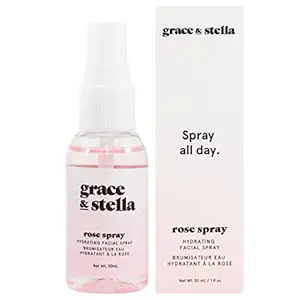 grace & stella Rose Water Spray Bottle with Aloe Vera