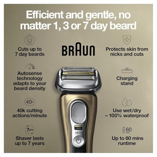 Braun Series 9 Pro Electric Shaver – Best Ultimate 5-in-1 Grooming Kit for Men (Wet & Dry, 2025 UK) - Image 3