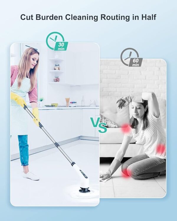Electric Spin Scrubber, Cordless Cleaning Brush - Image 2
