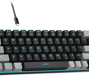 60% Mechanical Gaming Keyboard – Best MageGee MK-Box, LED Backlit, Red Switch, Compact 68 Keys