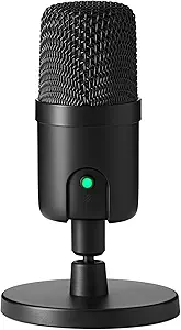 Amazon Basics USB Condenser Microphone for Streaming, Recording, and Podcasting