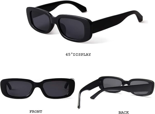 BUTABY Rectangle Sunglasses for Women – Best Retro 90’s Vintage Narrow Square Frame with UV400 Protection - Image 4
