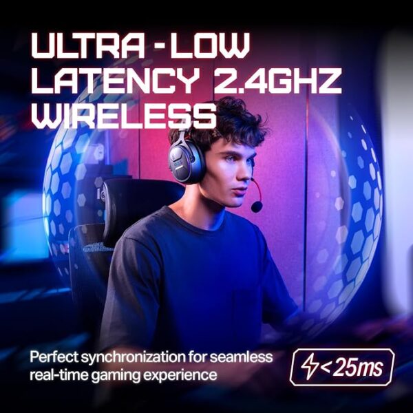 OXS Storm G2 Wireless Gaming Headset – 7.1 Surround, Bluetooth 5.3, 40H Playtime - Image 4