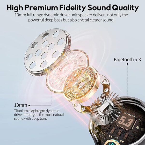 MOZOTER Bluetooth Earbuds – 40 Hours Playtime, Pure Bass, Noise-Free Calls - Image 3