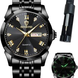 Luxury Diamond Men’s Watch – Waterproof, Stainless Steel, Quartz Analog in 2025