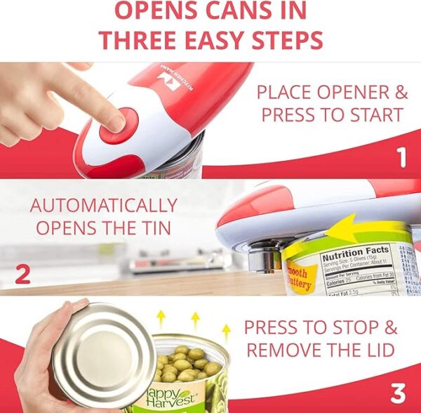 Auto Electric Can Opener: Open Your Cans with A Simple Press of Button - Image 3