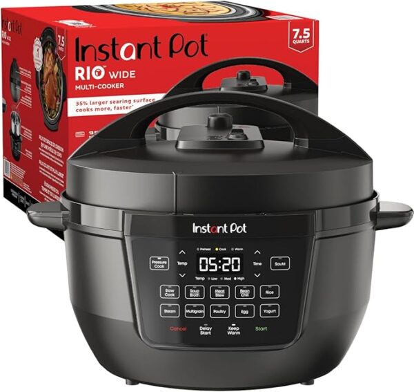 Instant Pot RIO 7-in-1 Multi-Cooker with WhisperQuiet Steam Release