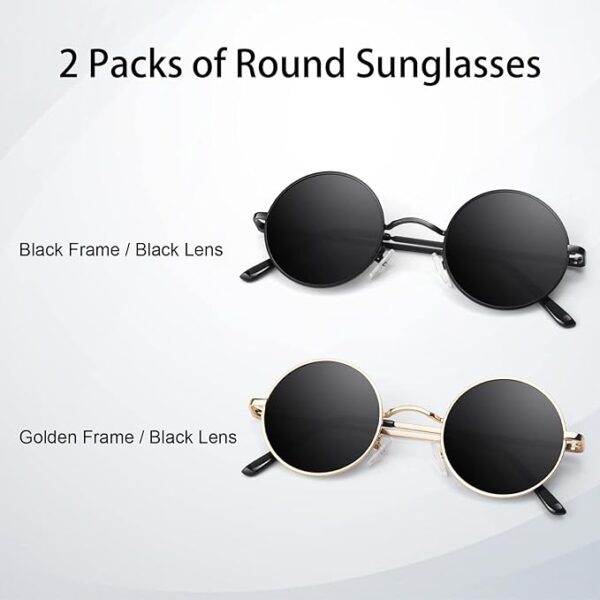 Round Polarized Sunglasses – Best Retro UV400 Hippie Shades for Men & Women - Image 4