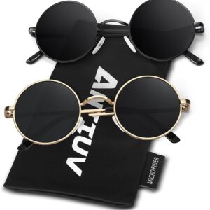 Round Polarized Sunglasses for Men and Women