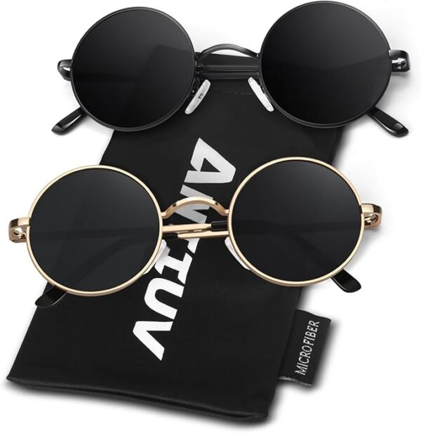 Round Polarized Sunglasses for Men and Women