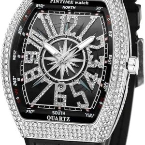FANMIS Skull Face Men’s Watch with Diamond Dial