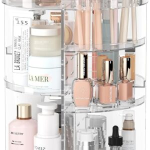 Rotating Makeup Organizer with Brush Holder