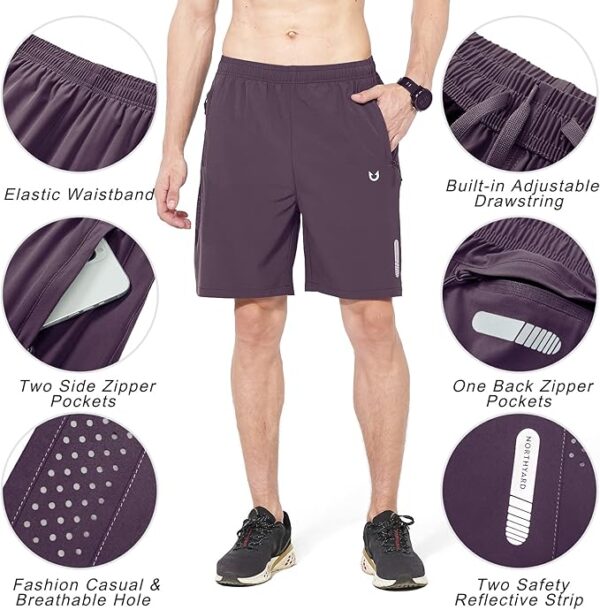 NORTHYARD Men's Athletic Running Shorts – Quick-Dry, Lightweight Gym & Best Workout Shorts (5"/7"/9") - Image 3