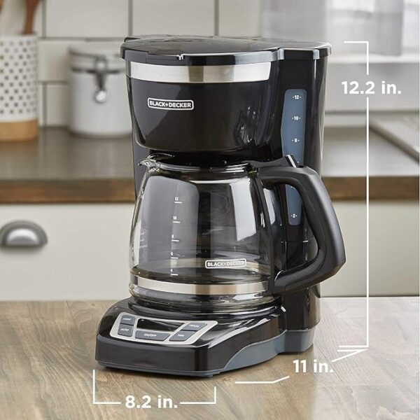 BLACK+DECKER 12-Cup Coffee Maker – Best Programmable, Sneak-A-Cup Feature, Auto Brew, Washable Filter - Image 3
