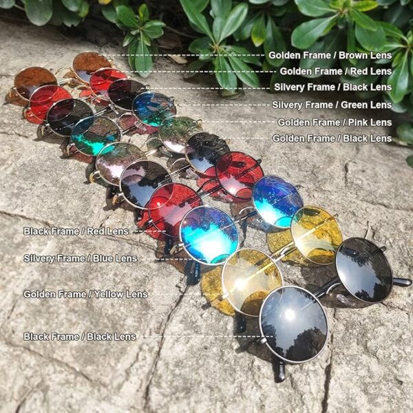 Round Polarized Sunglasses – Best Retro UV400 Hippie Shades for Men & Women - Image 2