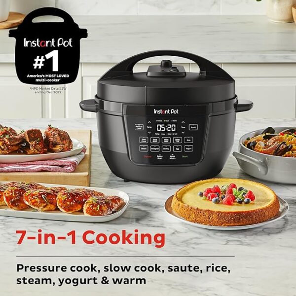 Instant Pot RIO 7-in-1 Multi-Cooker – 7.5 Qt Best Wide Base Pressure Cooker with WhisperQuiet Steam - Image 3