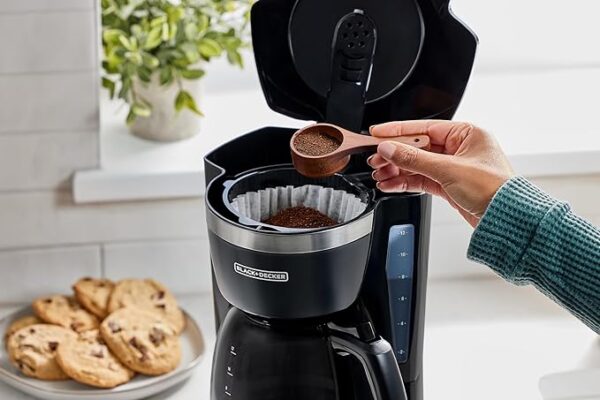 BLACK+DECKER 12-Cup Coffee Maker – Best Programmable, Sneak-A-Cup Feature, Auto Brew, Washable Filter - Image 4