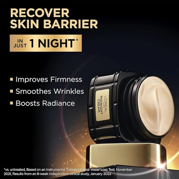 L'Oreal Paris Age Perfect Midnight Cream – Anti-Aging Moisturizer to Reduce Wrinkles & Firm Skin, 1.7oz + Serum Sample - Image 3
