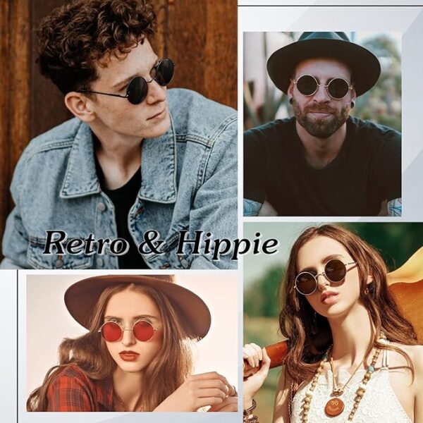 Round Polarized Sunglasses – Best Retro UV400 Hippie Shades for Men & Women - Image 3