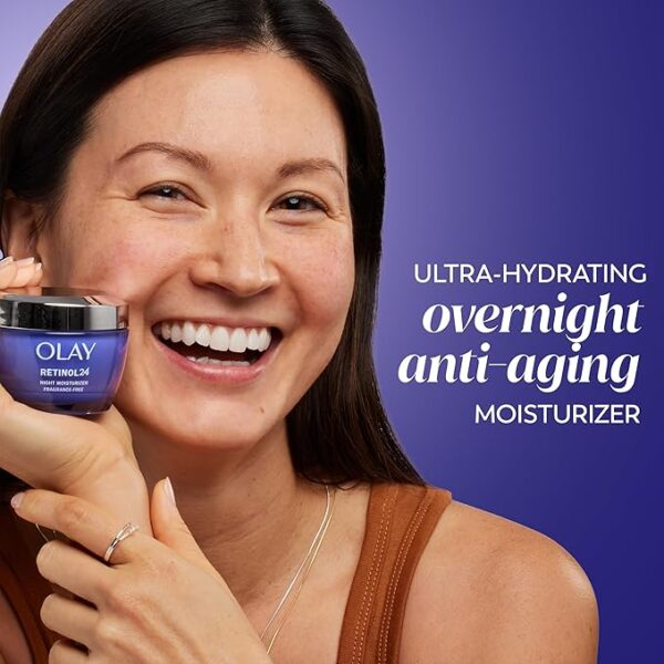 Olay Retinol 24 Night Cream – Anti-Aging, Fragrance-Free, Best Hydrating Moisturizer - Image 4