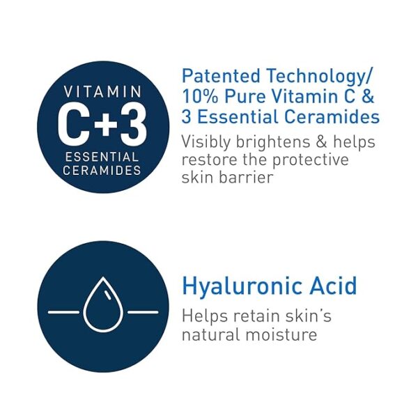 CeraVe Vitamin C Serum with Best Hyaluronic Acid – Brightens & Hydrates 2025 - Image 2