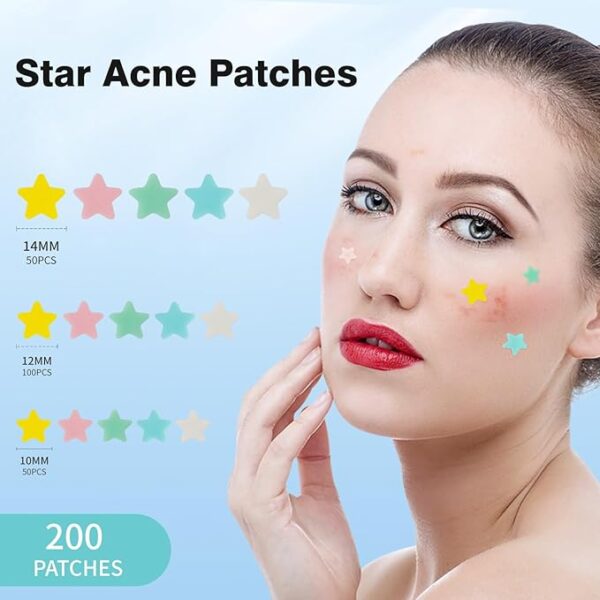 Fight Acne Fast with Cute Pimple Patches for Face – 200 Colorful Zit Covers with Tea Tree & Salicylic Acid - Image 4