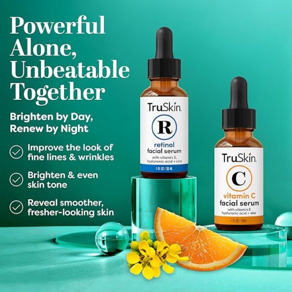 TruSkin Face Serum Duo – Best Vitamin C & Retinol for Smoother Skin 2025 - Image 3