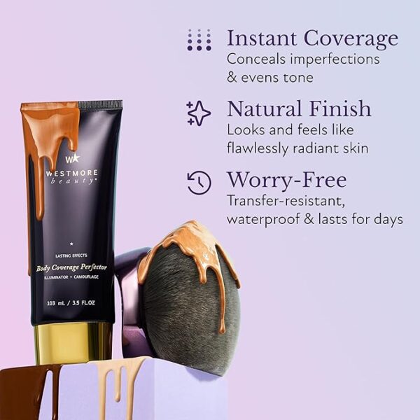 Westmore Beauty Body Coverage Perfector – Flawless Waterproof Body Makeup for Legs, Arms & Tattoos | Long-Lasting Natural Radiance Finish 2025 - Image 4