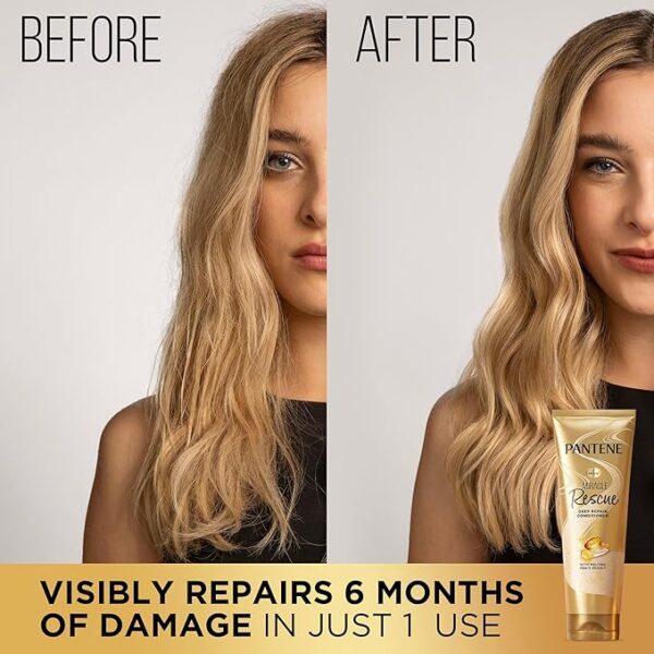 Pantene Miracle Rescue Deep Conditioner – Intense Repair for Dry & Damaged Hair with Melting Pro-V Pearls – 8oz - Image 3