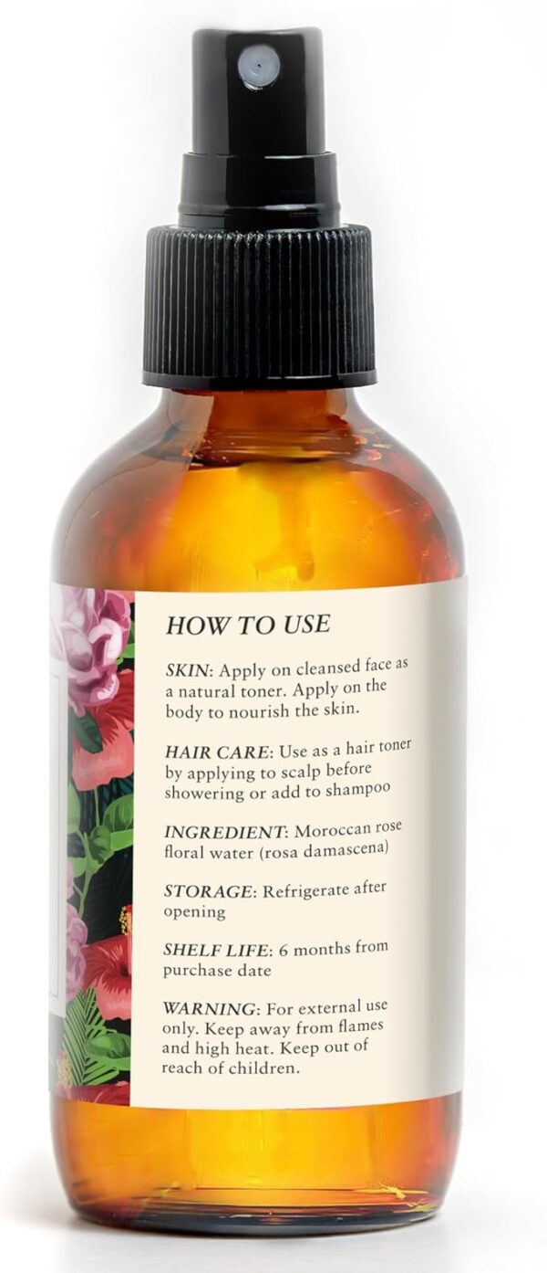 Baja Basics Rose Water Spray – Pure Organic Toner for Face, Hair & Aromatherapy (4oz Natural Mist) - Image 2